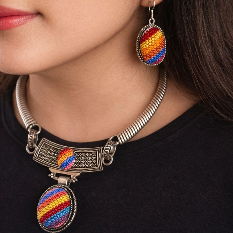 handmade Palestinian embroidery accessory inspired by heritage