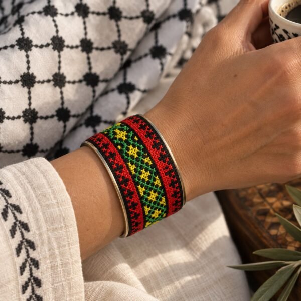 Gaza Garden Tatreez Cuff Bracelet