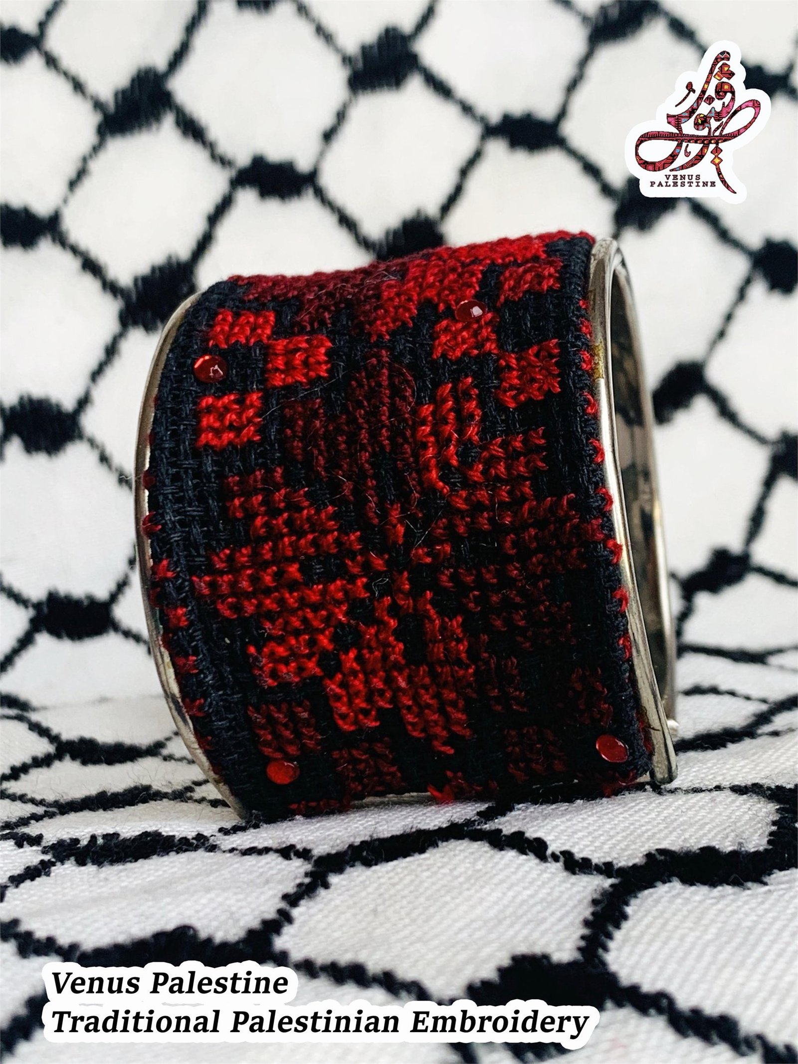 Khubeiza Tatreez Cuff Bracelet - Image 3