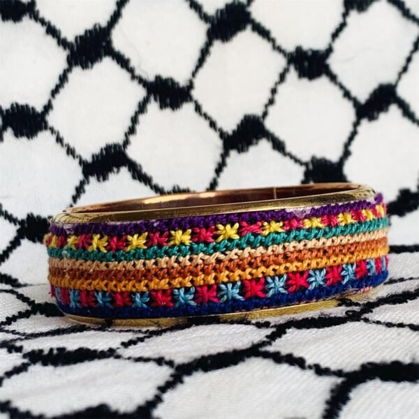 Gathering of Colors Tatreez Cuff Bracelet