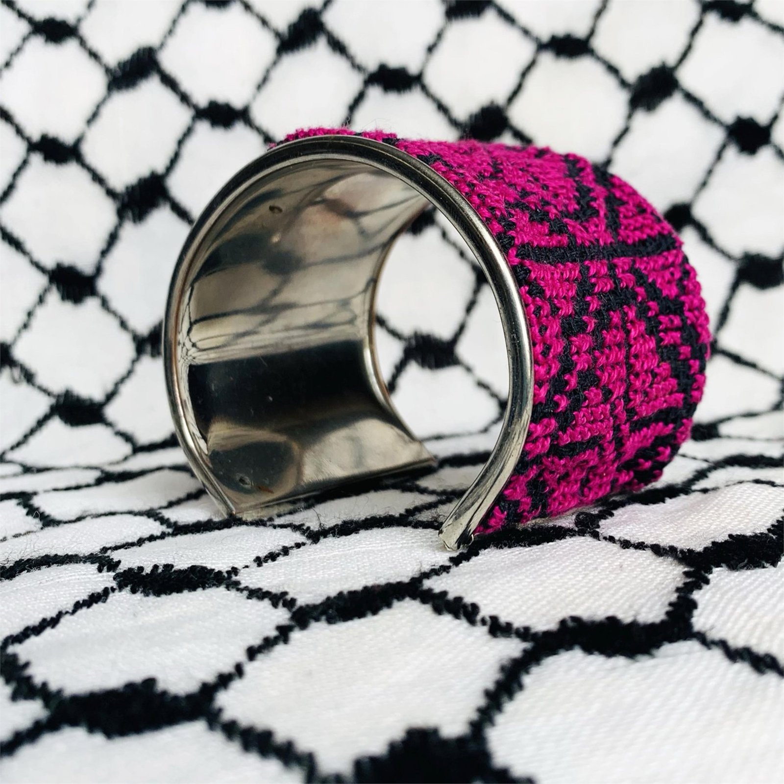 Girls Rose Tatreez Cuff Bracelet - Image 2