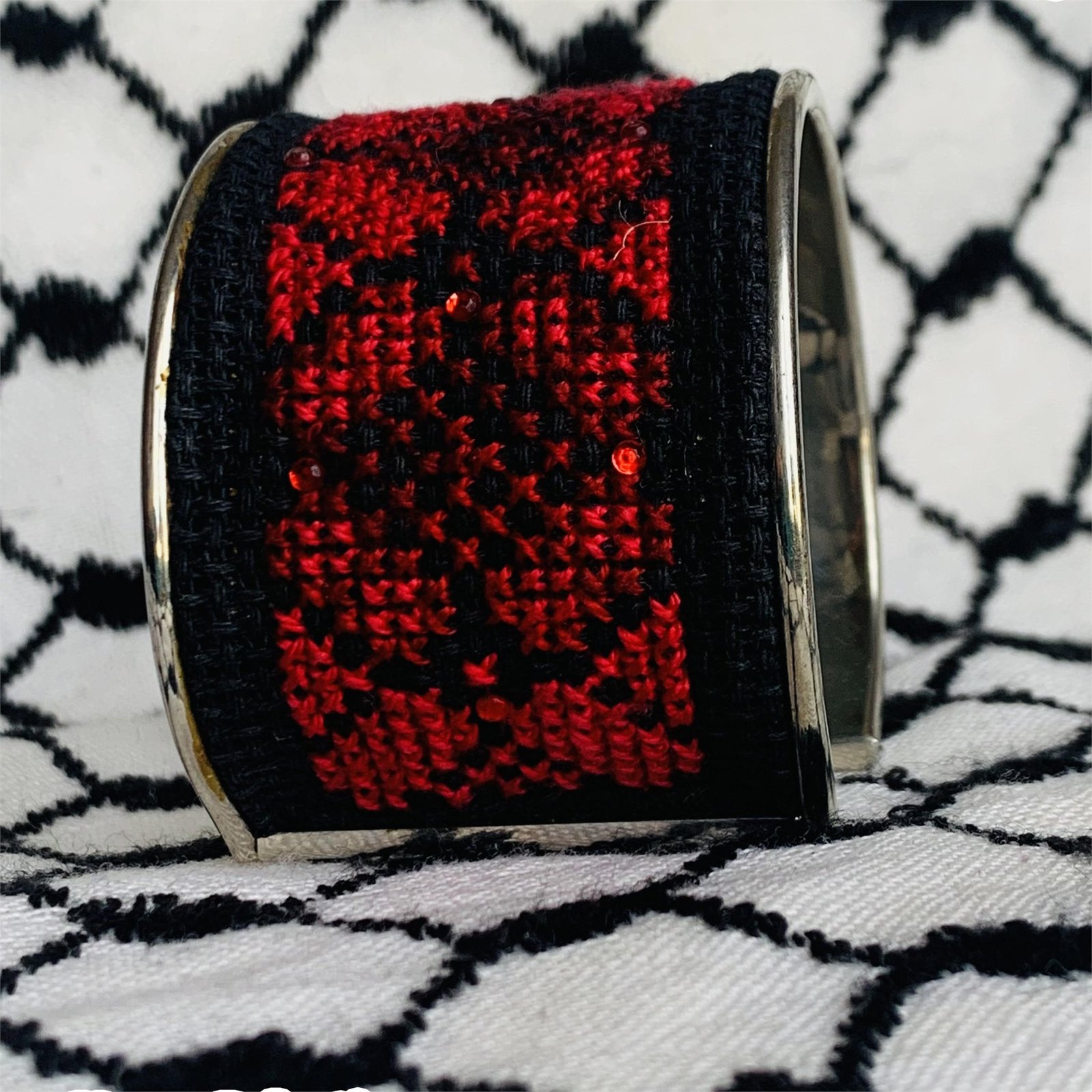 Veil and Love Tatreez Cuff Bracelet - Image 2