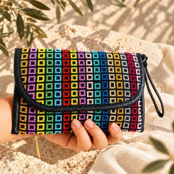 Rainbow Squares Purse