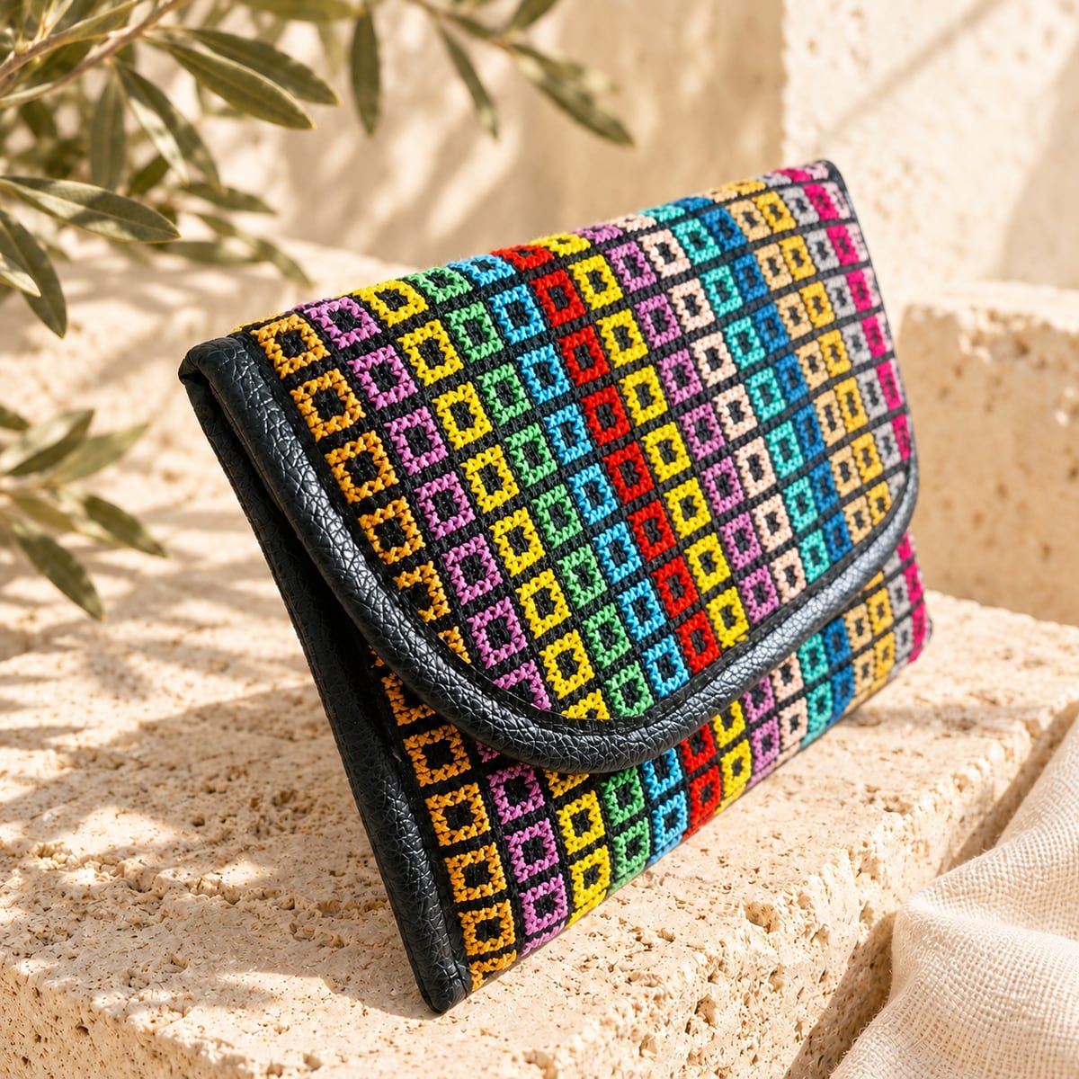 Rainbow Squares Purse - Image 3