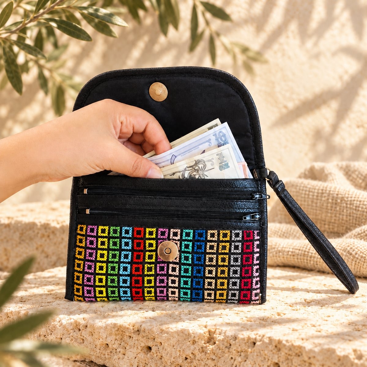 Rainbow Squares Purse - Image 4