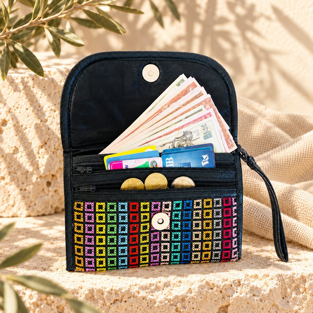 Rainbow Squares Purse - Image 5