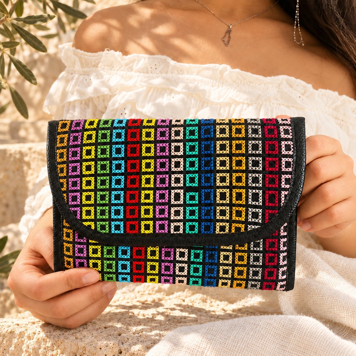 Rainbow Squares Purse - Image 8