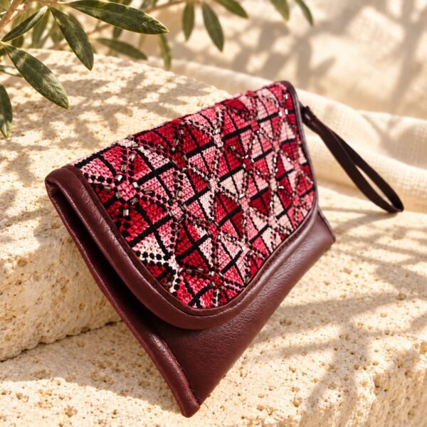 Burgundy Beaded Purse