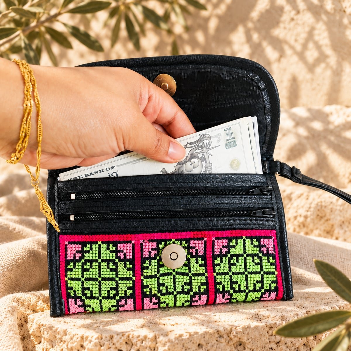 Green Pink Purse - Image 4
