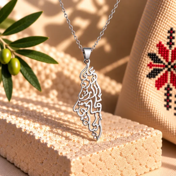 Palestine Calligraphy Necklace