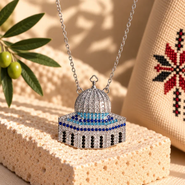 Silver-Tone Dome Necklace