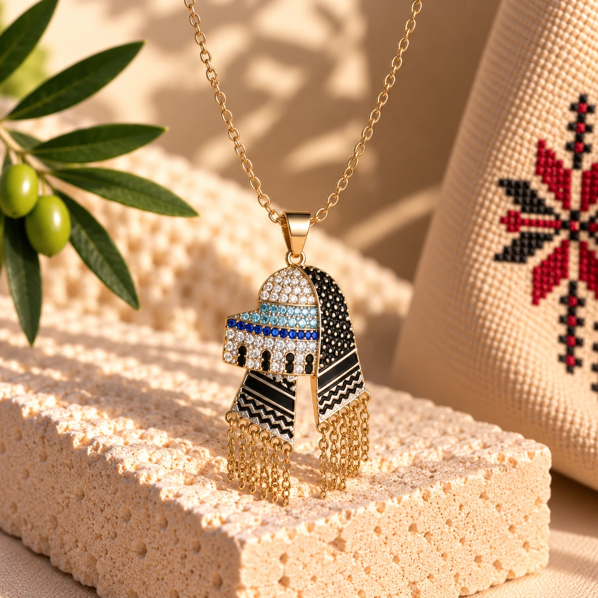 Golden Dome Keffiyeh Necklace