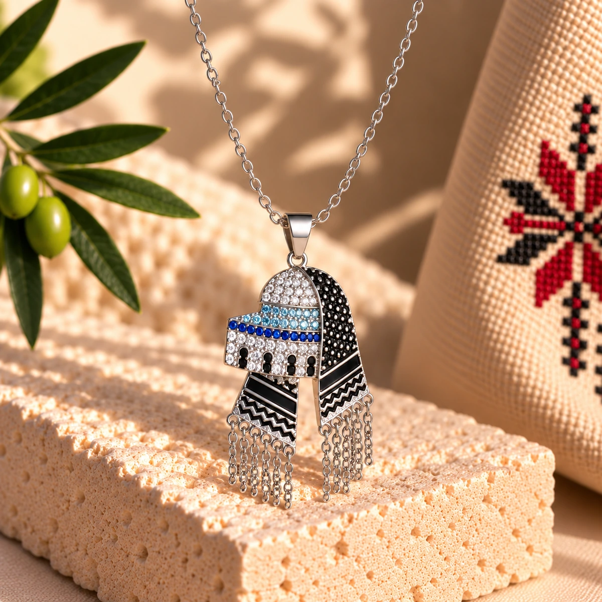Palestinian Dome Tassel Necklace