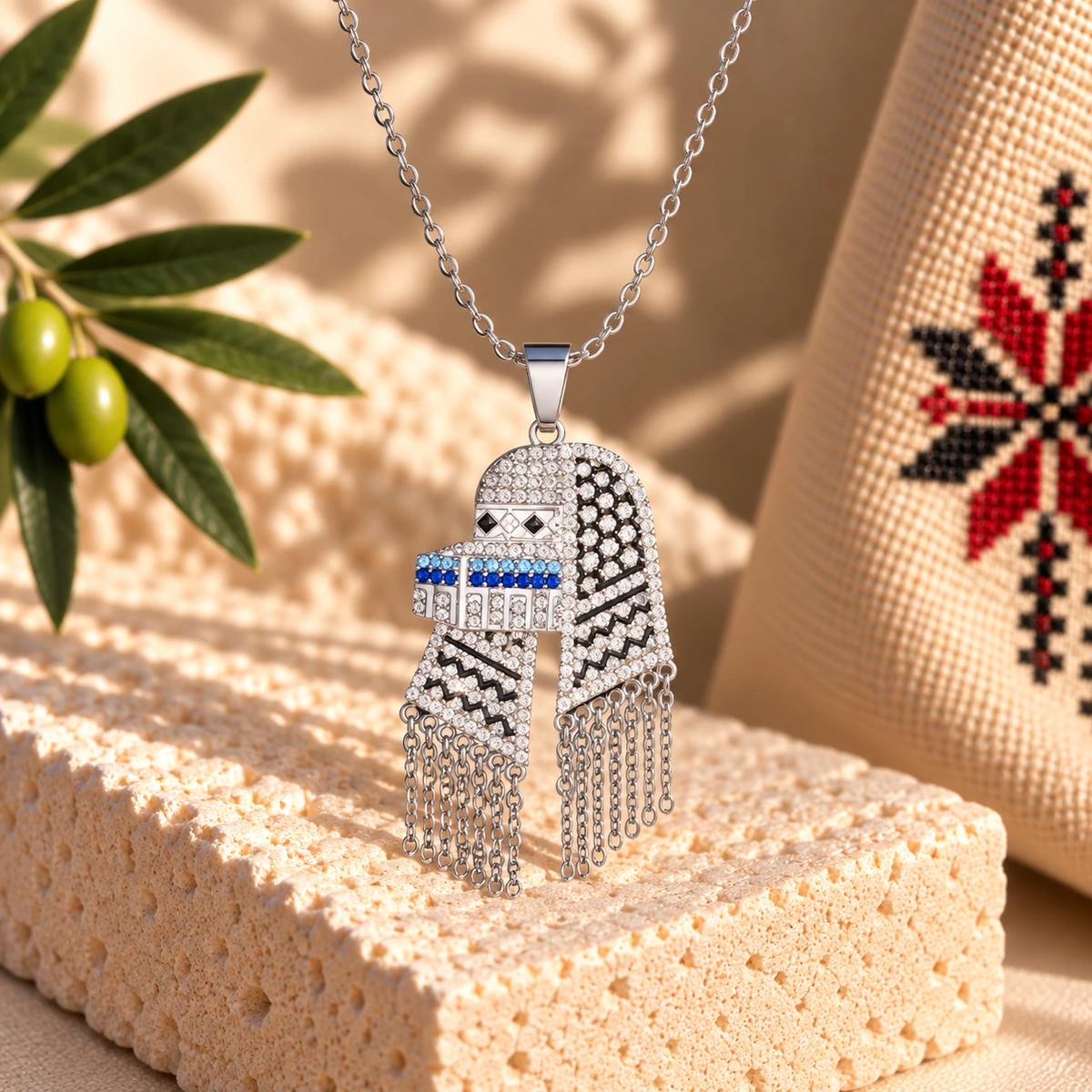 Sparkling Dome Pendant Necklace