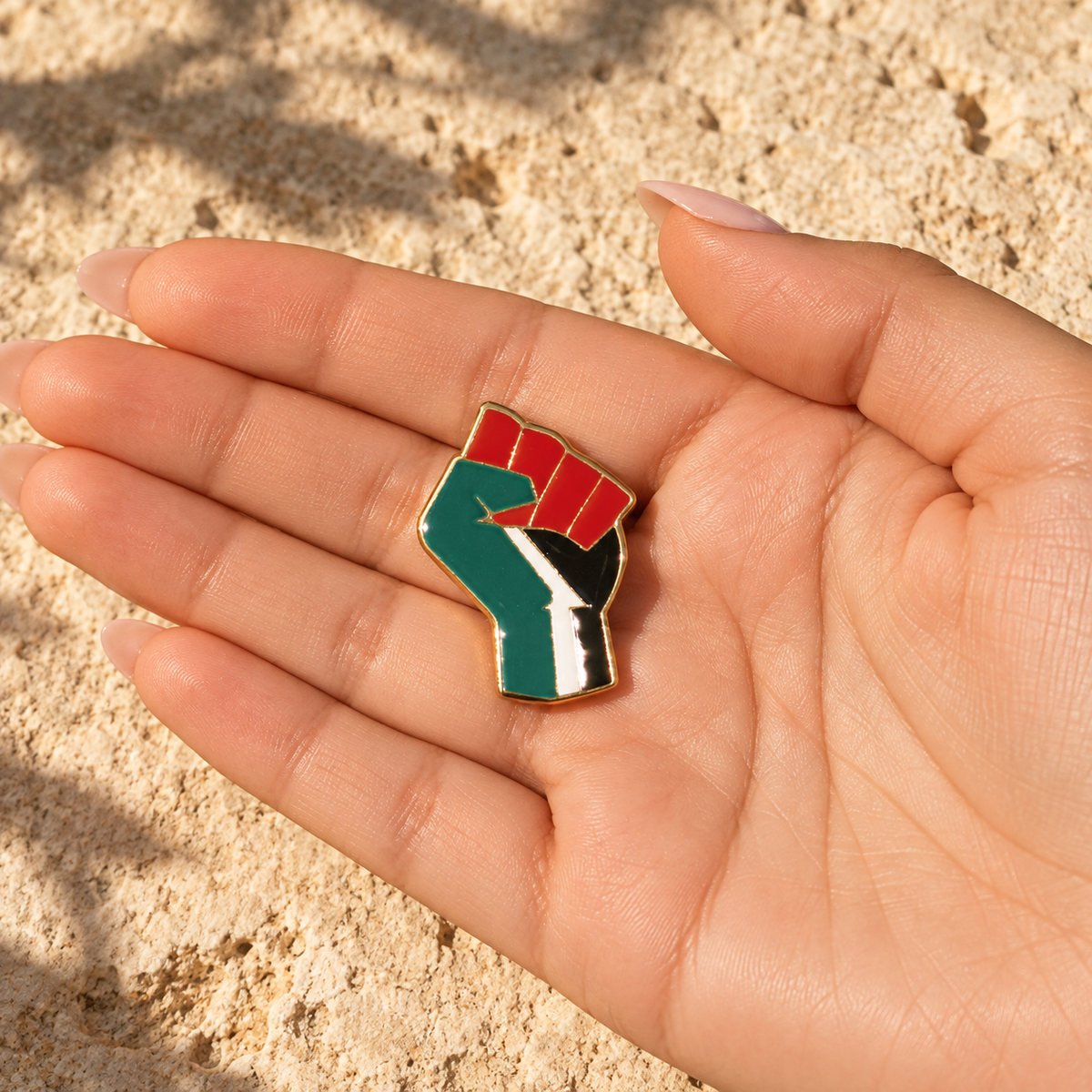 Palestine Raised Fist Pin