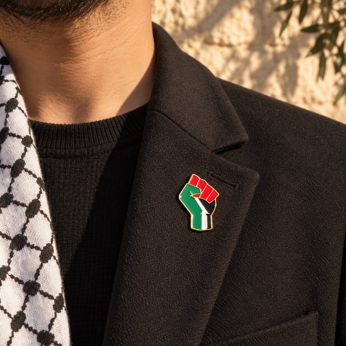 Palestine Raised Fist Pin - Image 3