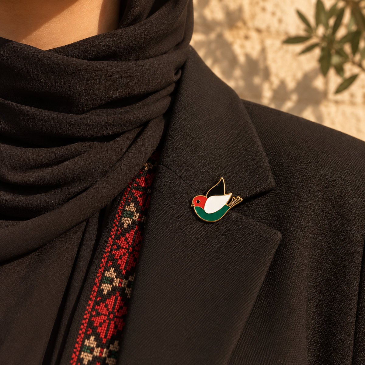Palestine Peace Bird Pin - Image 2