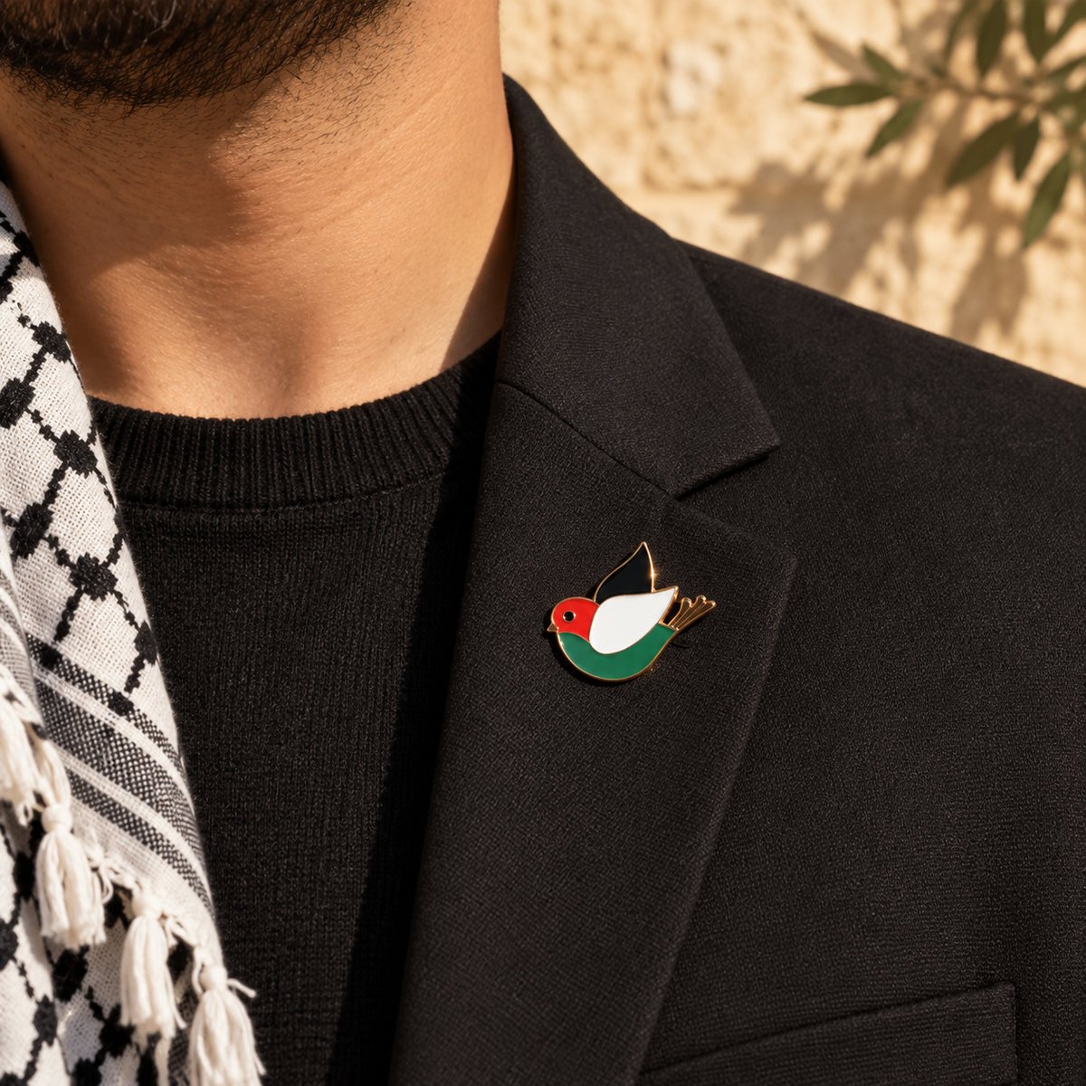 Palestine Peace Bird Pin - Image 3